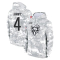 Kooe C.Bears #4 D'Andre Swift Player Arctic Camo Salute to Service Pullover Hoodies Limited Stitched Jerseys