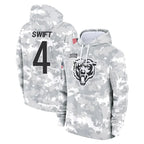 Kooe C.Bears #4 D'Andre Swift Player Arctic Camo Salute to Service Pullover Hoodies Limited Stitched Jerseys