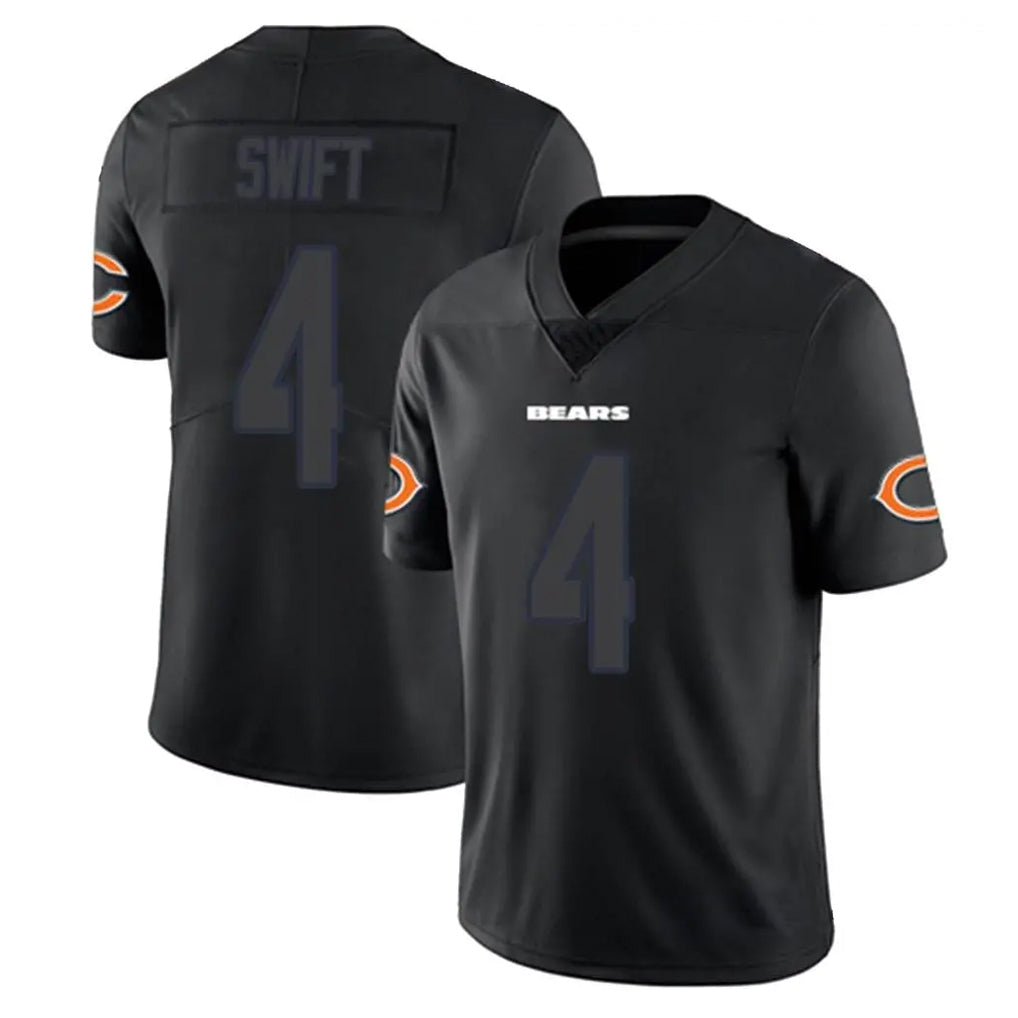 Kooe C.Bears #4 D'Andre Swift Player Black Impact Limited Game Stitched Jerseys