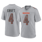 Kooe C.Bears #4 D'Andre Swift Player Gray Atmosphere Fashion Game Stitched Jerseys