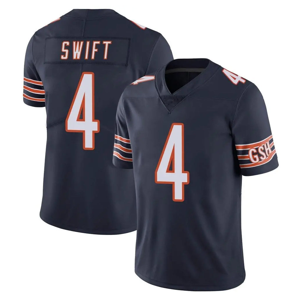 Kooe C.Bears #4 D'Andre Swift Player Navy Vapor Untouchable Limited Home Game Stitched Jerseys