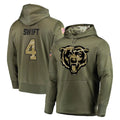 Kooe C.Bears #4 D'Andre Swift Player Olive Salute to Service Pullover Hoodies Home Game Stitched Jerseys