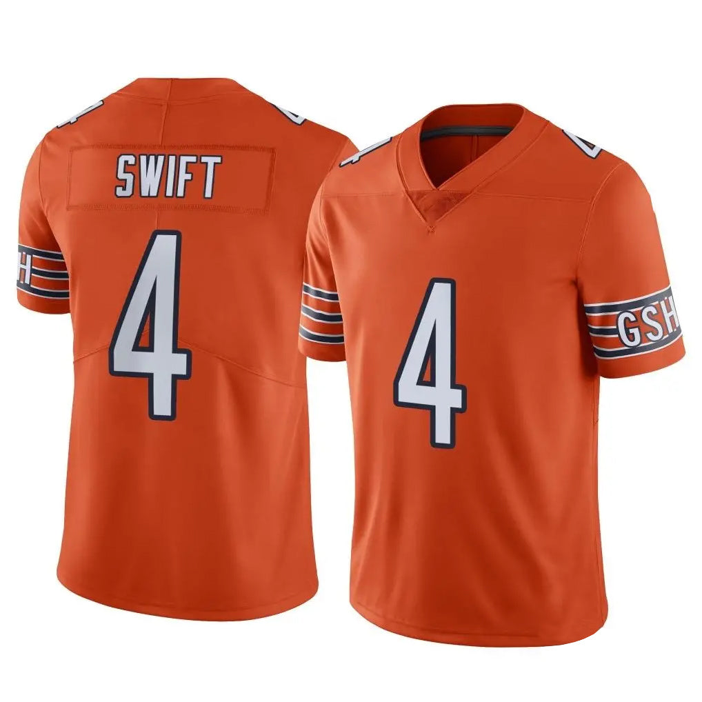 Kooe C.Bears #4 D'Andre Swift Player Orange Alternate Vapor Limited Home Game Stitched Jerseys