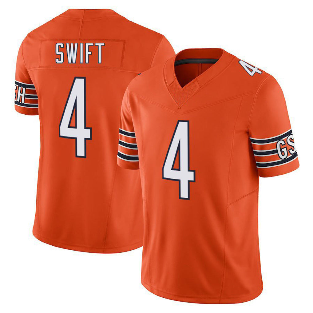 Kooe C.Bears #4 D'Andre Swift Player Orange Vapor F.U.S.E. Limited Home Game Stitched Jerseys