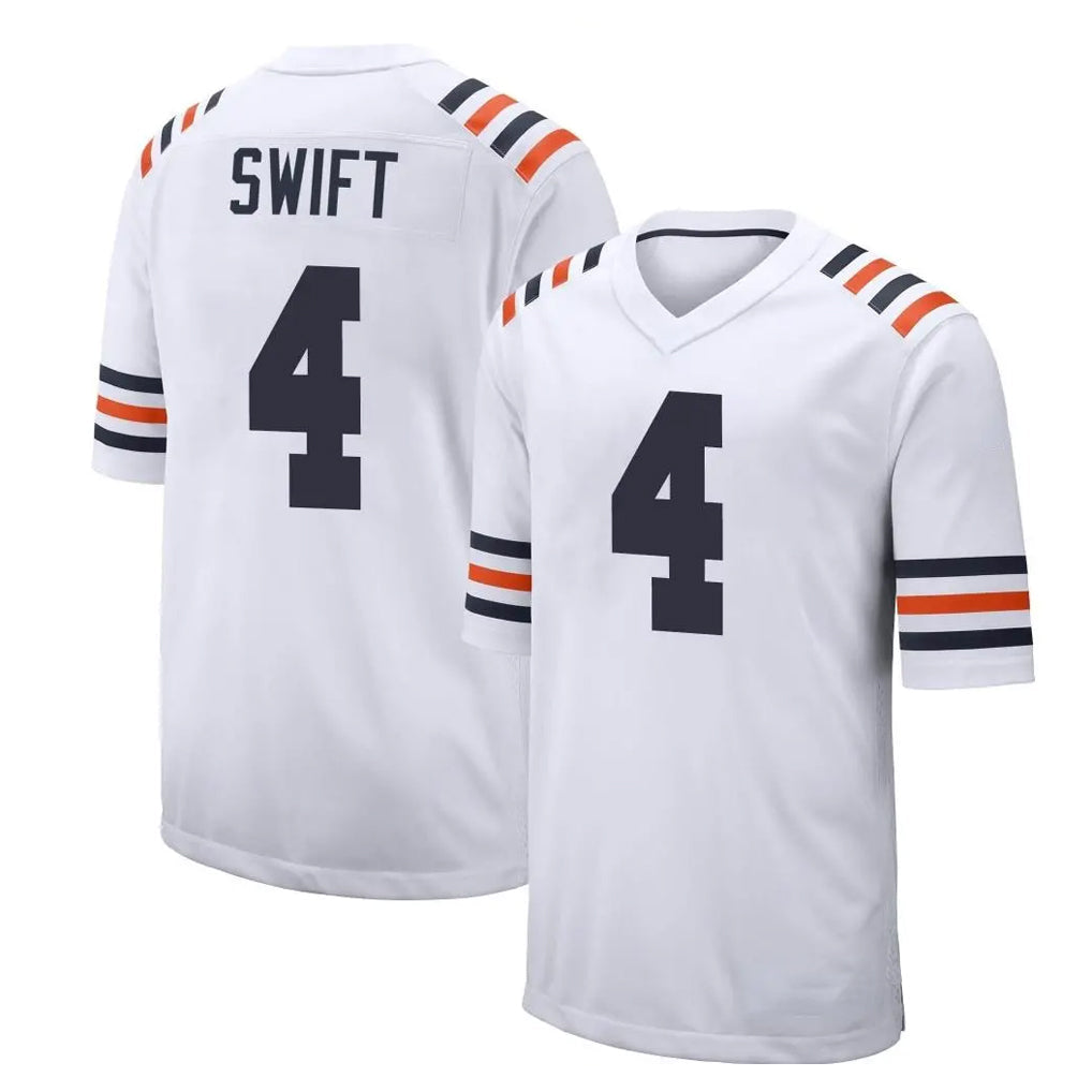 Kooe C.Bears #4 D'Andre Swift Player White Classic Home Game Stitched Jerseys