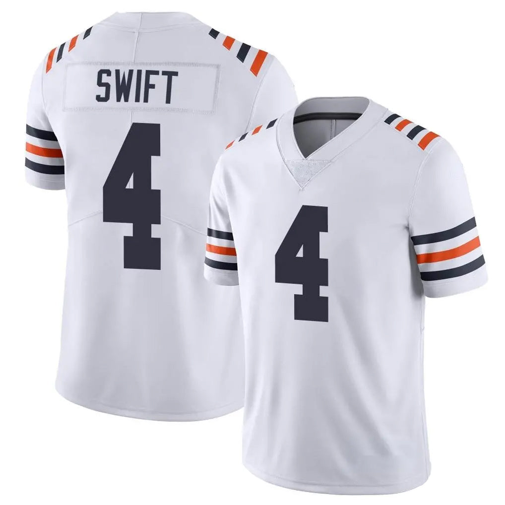 Kooe C.Bears #4 D'Andre Swift Player White Classic Vapor Limited Home Game Stitched Jerseys