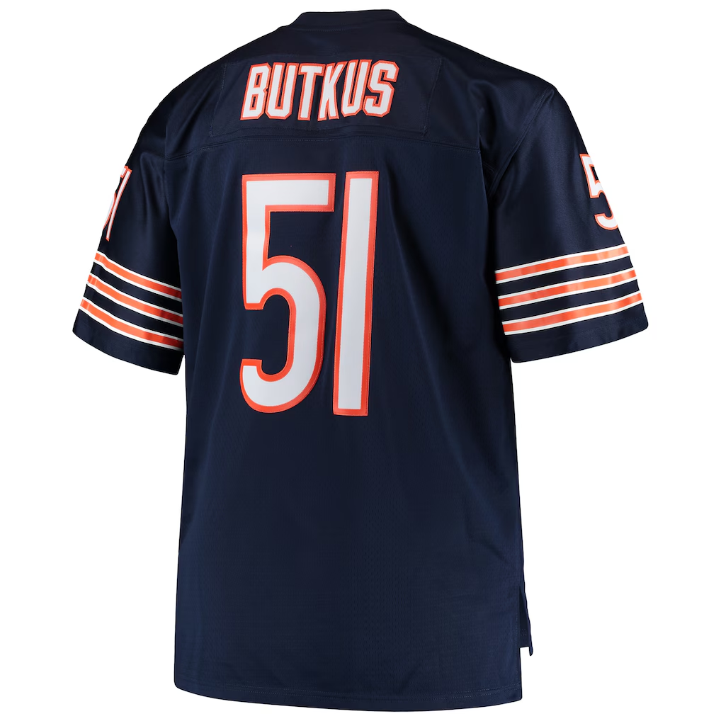 Kooe C.Bears #51 Dick Butkus Mitchell & Ness Navy Big & Tall 1966 Retired Player Replica Jersey