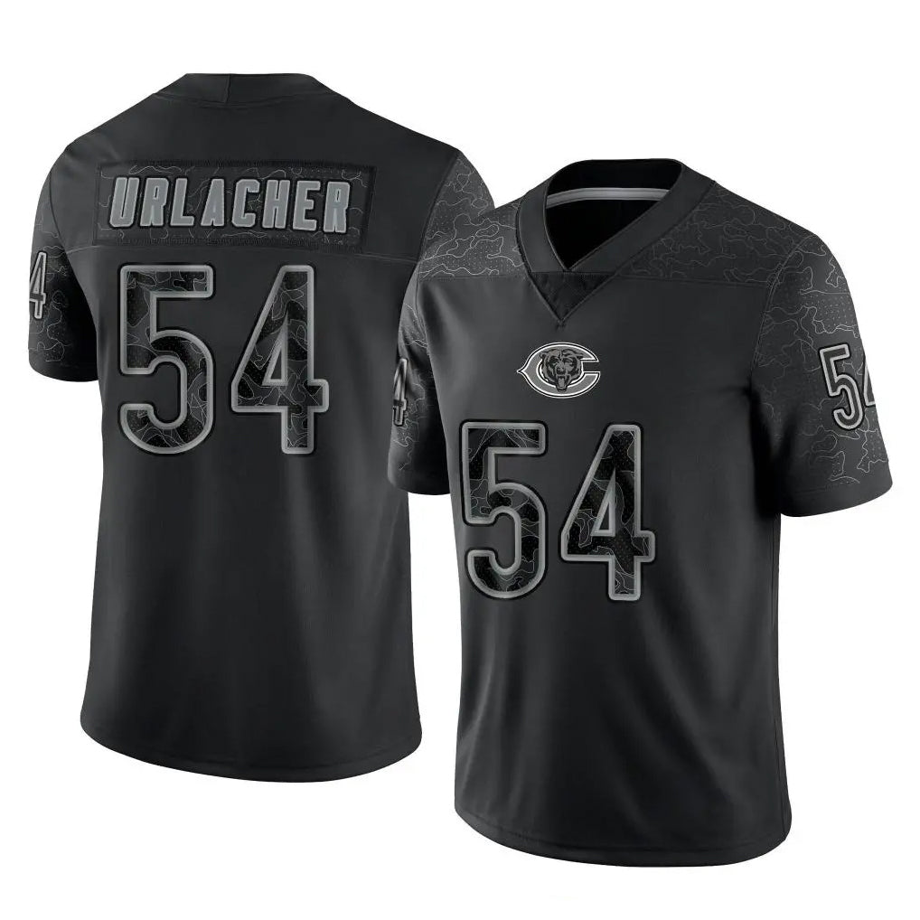 Kooe C.Bears #54 Brian Urlacher Player Black REFLECTIVE Limited Game Stitched Jerseys