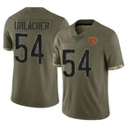 Kooe C.Bears #54 Brian Urlacher Player Olive Salute to Service Limited Game Stitched Jerseys