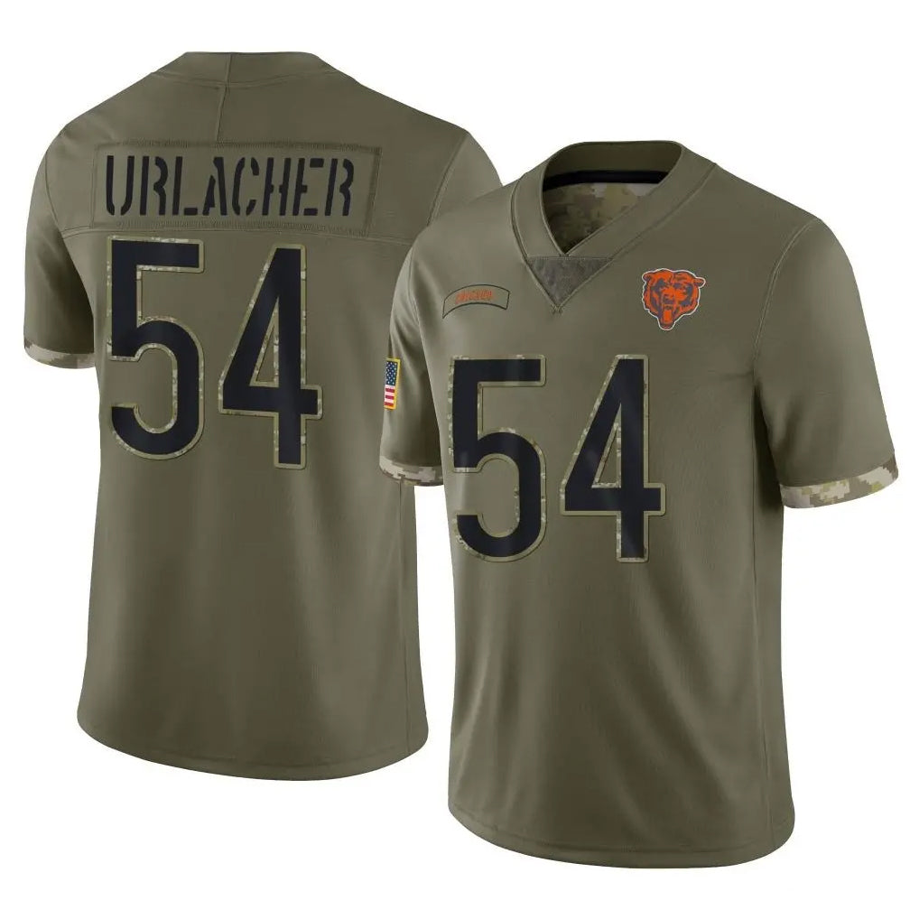 Kooe C.Bears #54 Brian Urlacher Player Olive Salute to Service Limited Game Stitched Jerseys