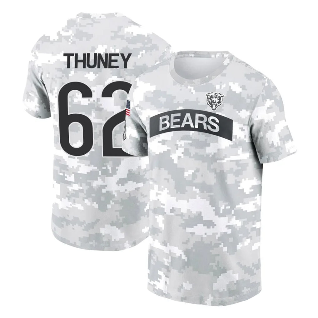 Kooe C.Bears #62 Joe Thuney Player Arctic Camo Salute to Service Performance T-Shirt Limited Stitched Jerseys