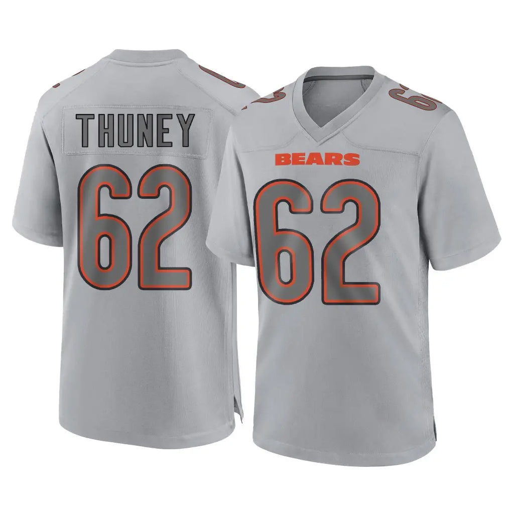 Kooe C.Bears #62 Joe Thuney Player Gray Atmosphere Fashion Game Stitched Jerseys
