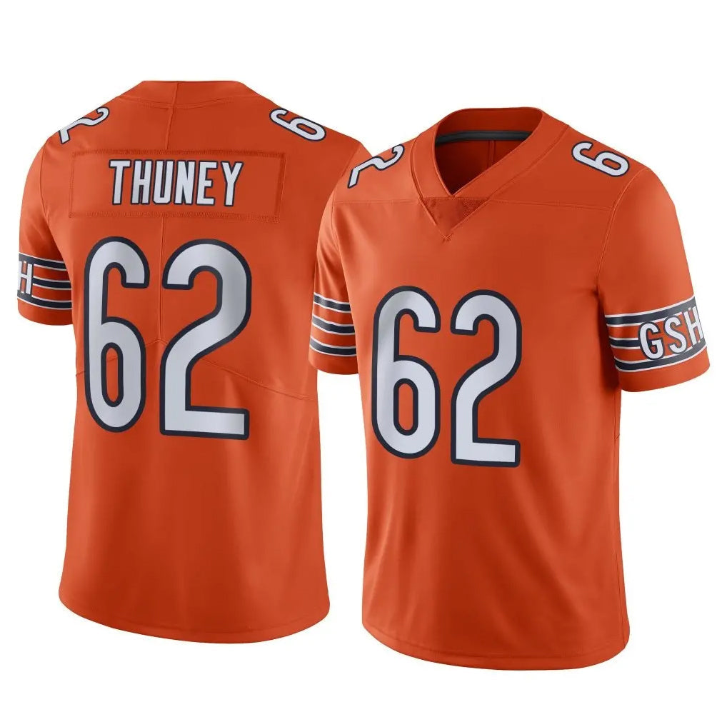 Kooe C.Bears #62 Joe Thuney Player Orange Alternate Vapor Limited Home Game Stitched Jerseys