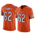 Kooe C.Bears #62 Joe Thuney Player Orange Alternate Vapor Limited Home Game Stitched Jerseys