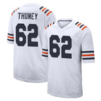 Kooe C.Bears #62 Joe Thuney Player White Classic Home Game Stitched Jerseys