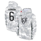 Kooe C.Bears #6 Kyler Gordon Player Arctic Camo Salute to Service Pullover Hoodies Limited Stitched Jerseys