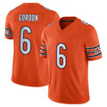 Kooe C.Bears #6 Kyler Gordon Player Orange Vapor F.U.S.E. Limited Home Game Stitched Jerseys