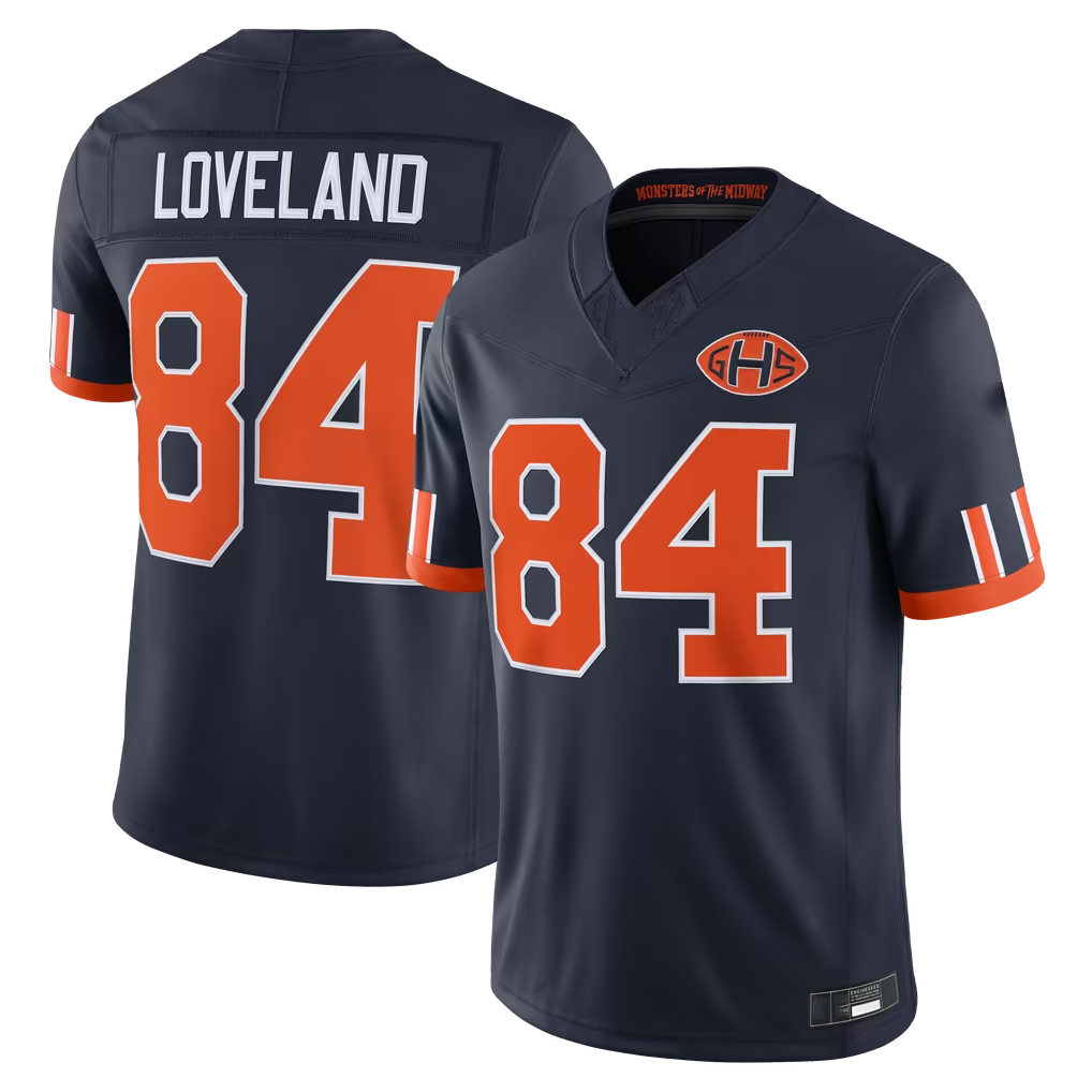 Kooe C.Bears #84 Colston Loveland Navy 2026 Rivalries Collection Limited Stitched Jerseys