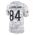 Kooe C.Bears #84 Colston Loveland Player Arctic Camo Salute to Service Limited Stitched Jerseys