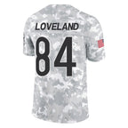 Kooe C.Bears #84 Colston Loveland Player Arctic Camo Salute to Service Limited Stitched Jerseys