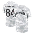Kooe C.Bears #84 Colston Loveland Player Arctic Camo Salute to Service Performance T-Shirt Limited Stitched Jerseys