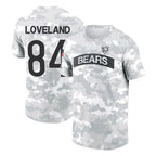 Kooe C.Bears #84 Colston Loveland Player Arctic Camo Salute to Service Performance T-Shirt Limited Stitched Jerseys