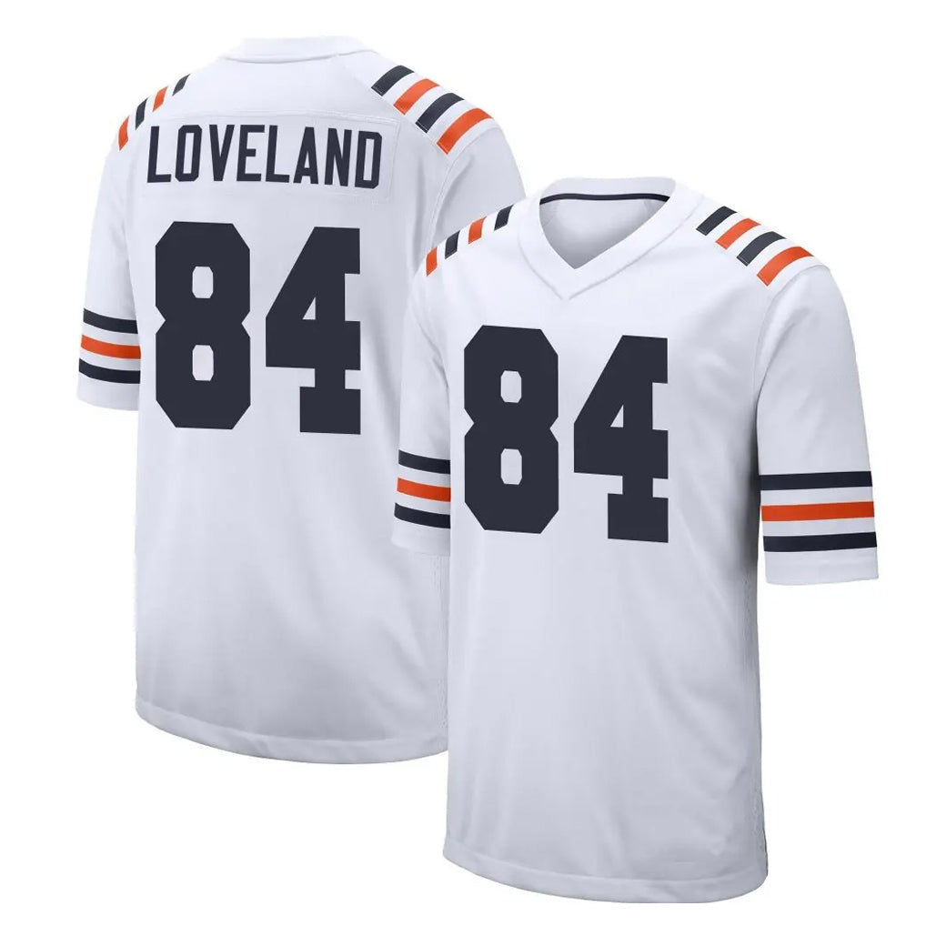 Kooe C.Bears #84 Colston Loveland Player White Classic Home Game Stitched Jerseys