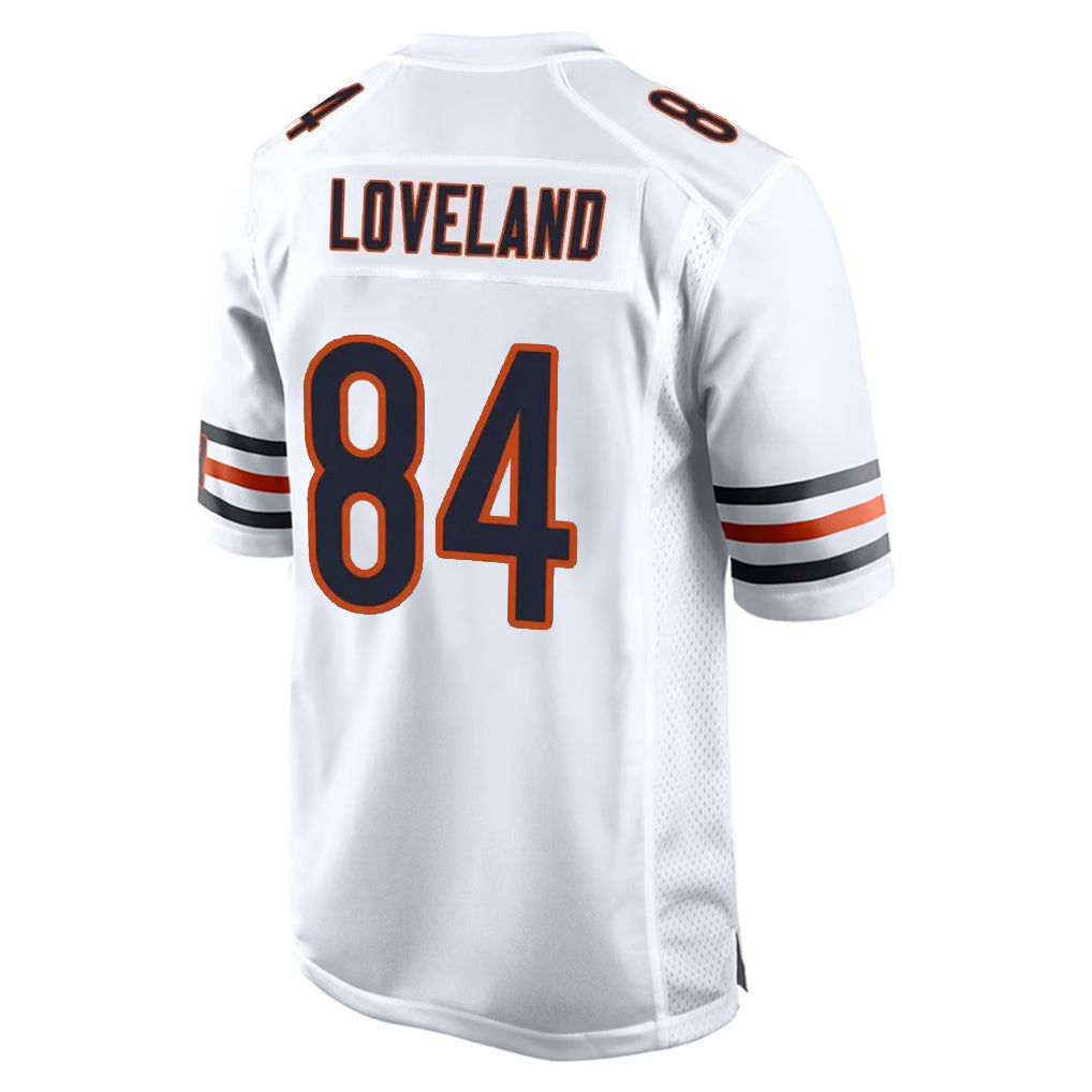 Kooe C.Bears #84 Colston Loveland Player White Home Game Stitched Jerseys