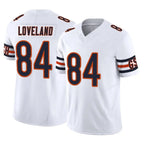 Kooe C.Bears #84 Colston Loveland Player White Vapor F.U.S.E. Limited Home Game Stitched Jerseys