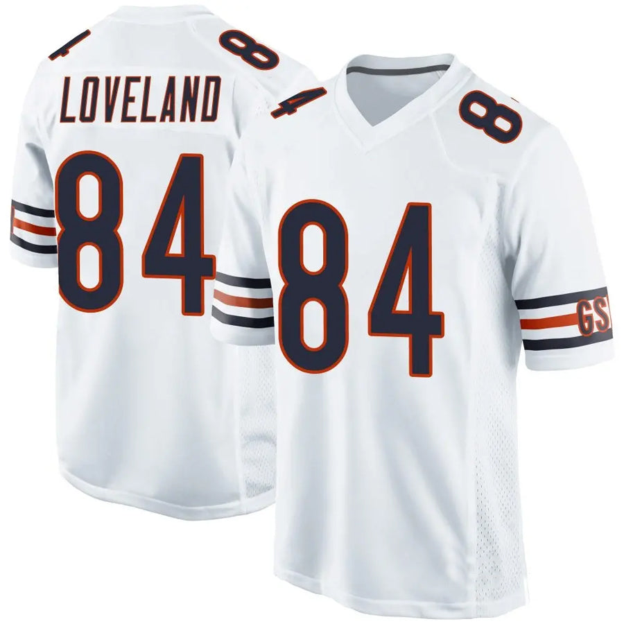 Kooe C.Bears #84 Colston Loveland Player Whtie Home Game Stitched Jerseys