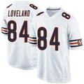 Kooe C.Bears #84 Colston Loveland Player Whtie Home Game Stitched Jerseys