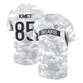 Kooe C.Bears #85 Cole Kmet Player Arctic Camo Salute to Service Performance T-Shirt Limited Stitched Jerseys