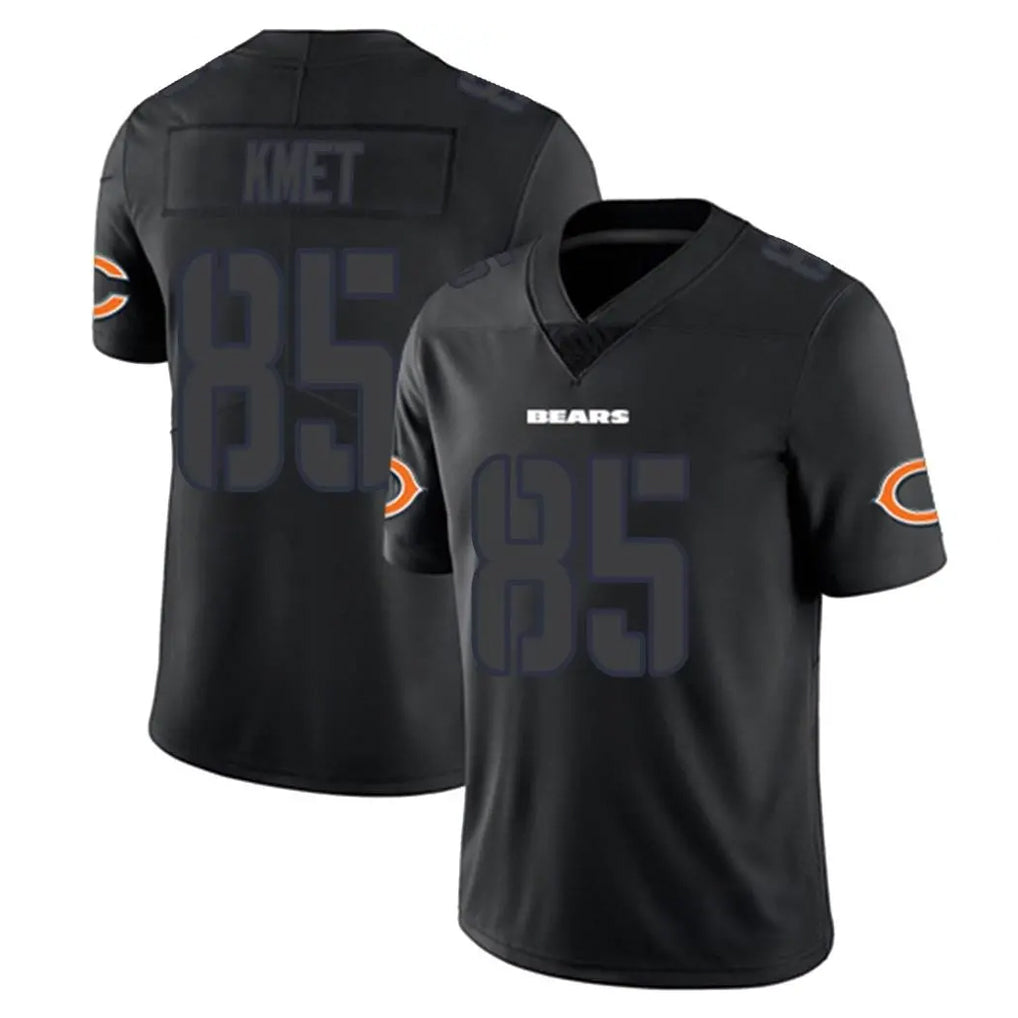 Kooe C.Bears #85 Cole Kmet Player Black Impact Limited Game Stitched Jerseys