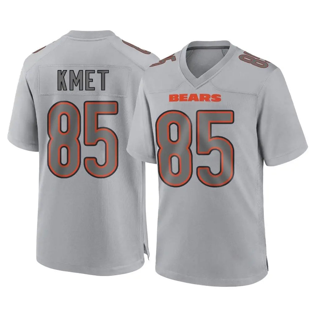 Kooe C.Bears #85 Cole Kmet Player Gray Atmosphere Fashion Game Stitched Jerseys