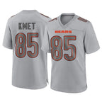 Kooe C.Bears #85 Cole Kmet Player Gray Atmosphere Fashion Game Stitched Jerseys