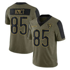Kooe C.Bears #85 Cole Kmet Player Olive Salute to Service Limited Stitched Jerseys