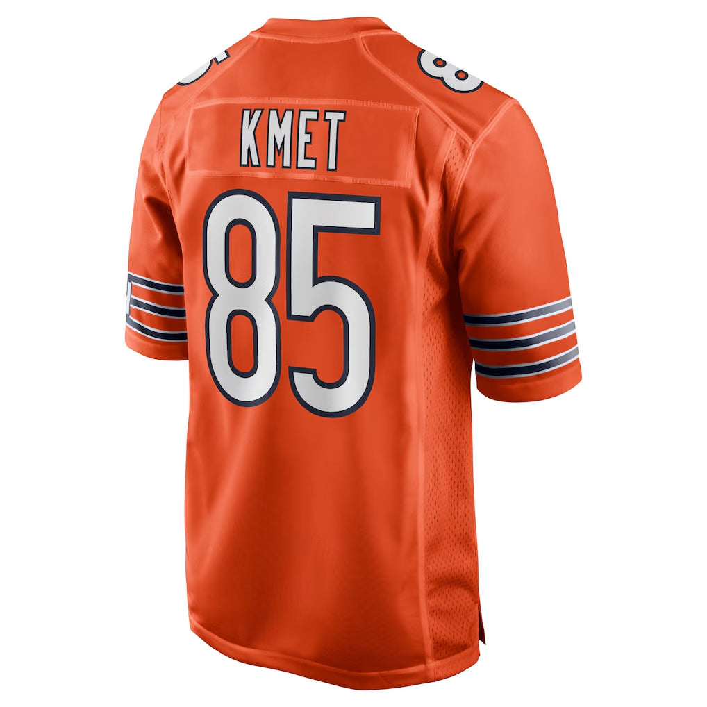 Kooe C.Bears #85 Cole Kmet Player Orange Home Game Stitched Jerseys