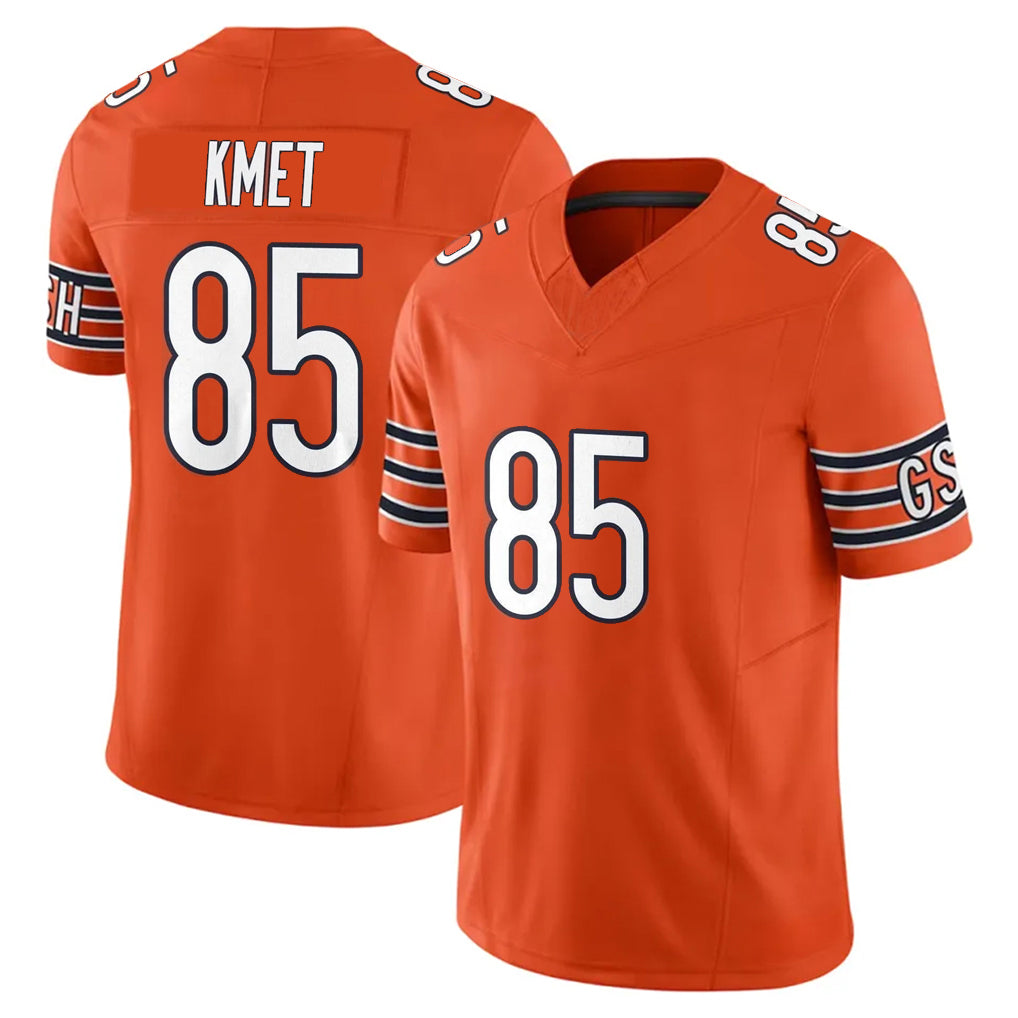Kooe C.Bears #85 Cole Kmet Player Orange Vapor F.U.S.E. Limited Home Game Stitched Jerseys