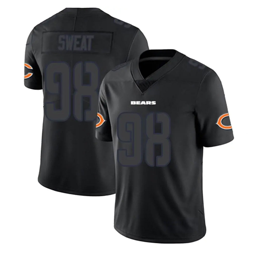 Kooe C.Bears #98 Montez Sweat Player Black Impact Limited Game Stitched Jerseys