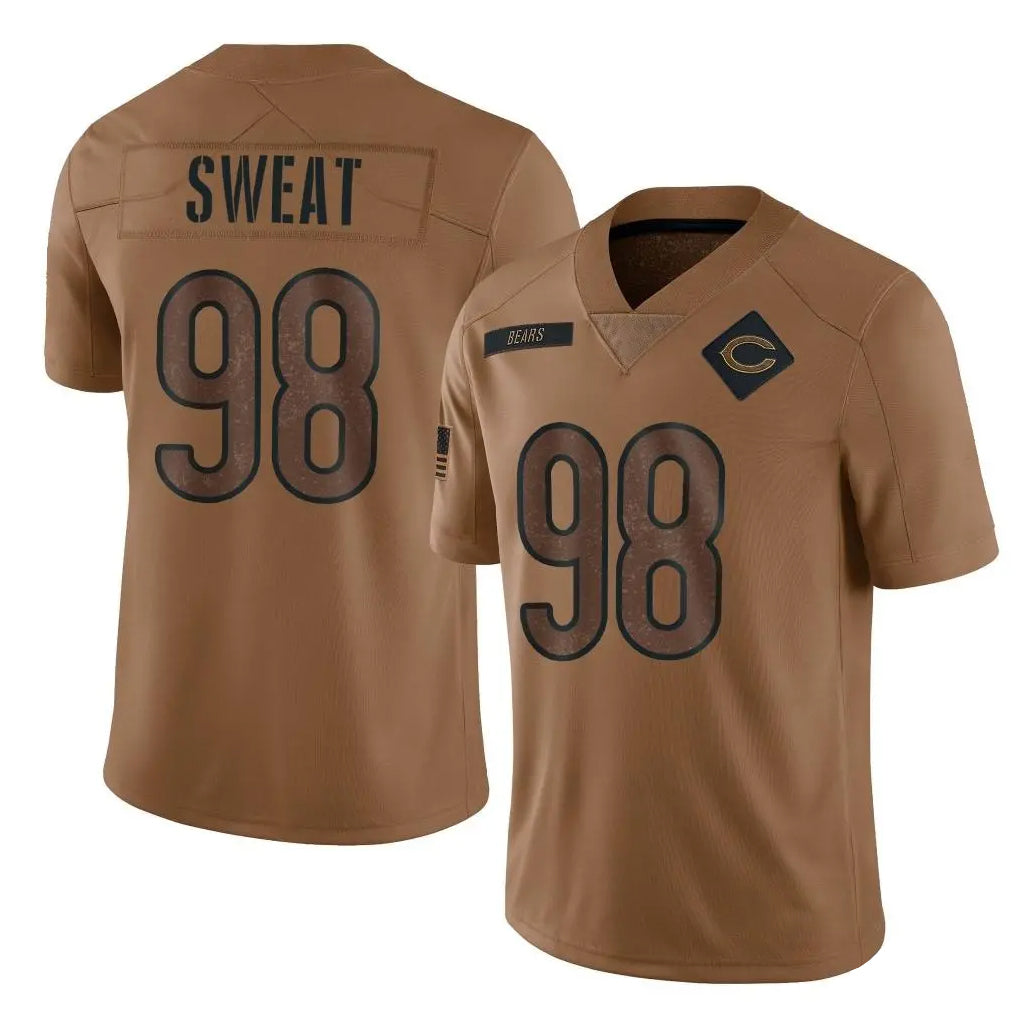 Kooe C.Bears #98 Montez Sweat Player Brown Salute to Service Limited Stitched Jerseys