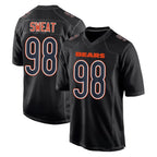Kooe C.Bears #98 Montez Sweat Player Carbon Black Fashion Game Stitched Jerseys