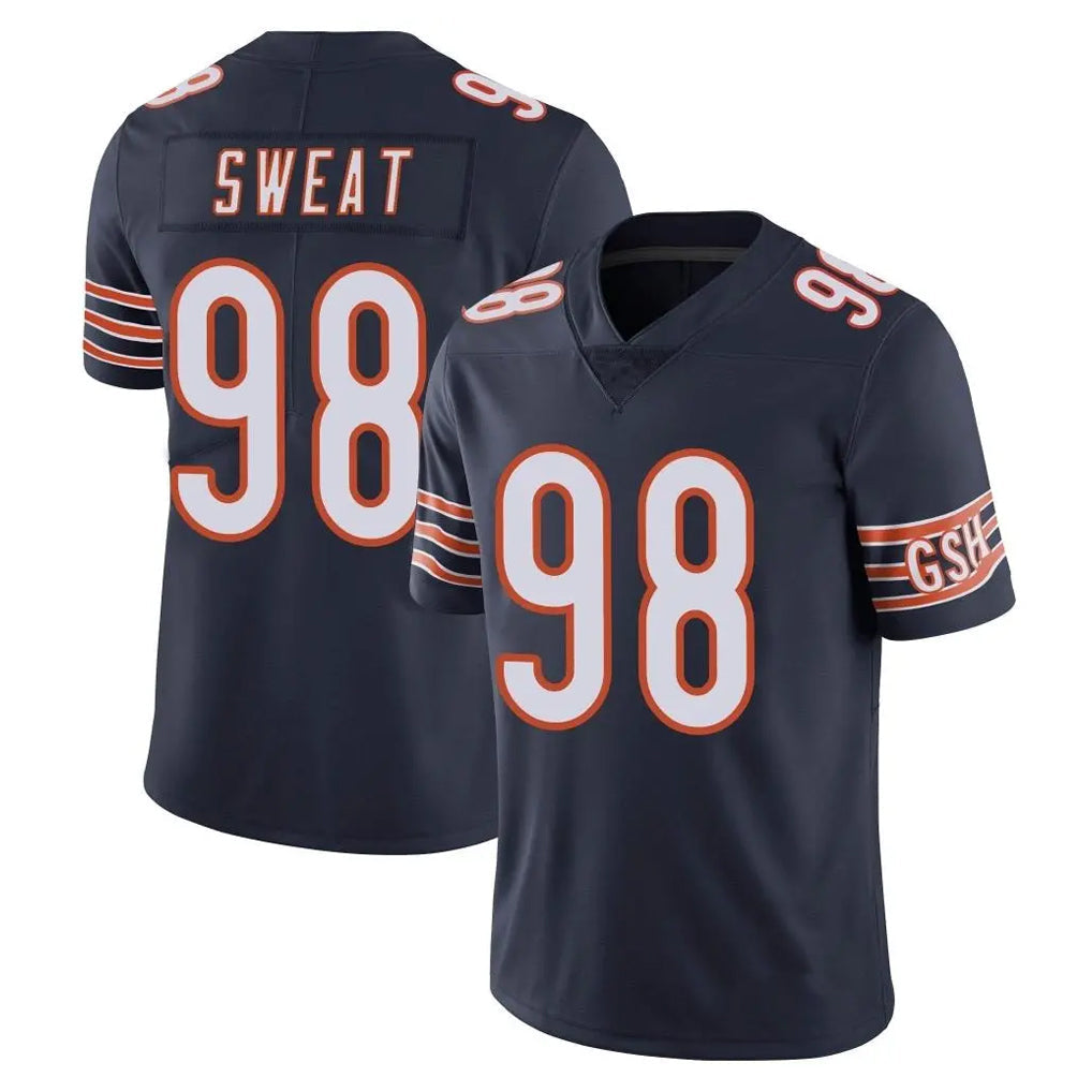 Kooe C.Bears #98 Montez Sweat Player Navy Vapor Untouchable Limited Home Game Stitched Jerseys