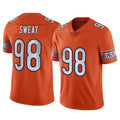 Kooe C.Bears #98 Montez Sweat Player Orange Alternate Vapor Limited Home Game Stitched Jerseys