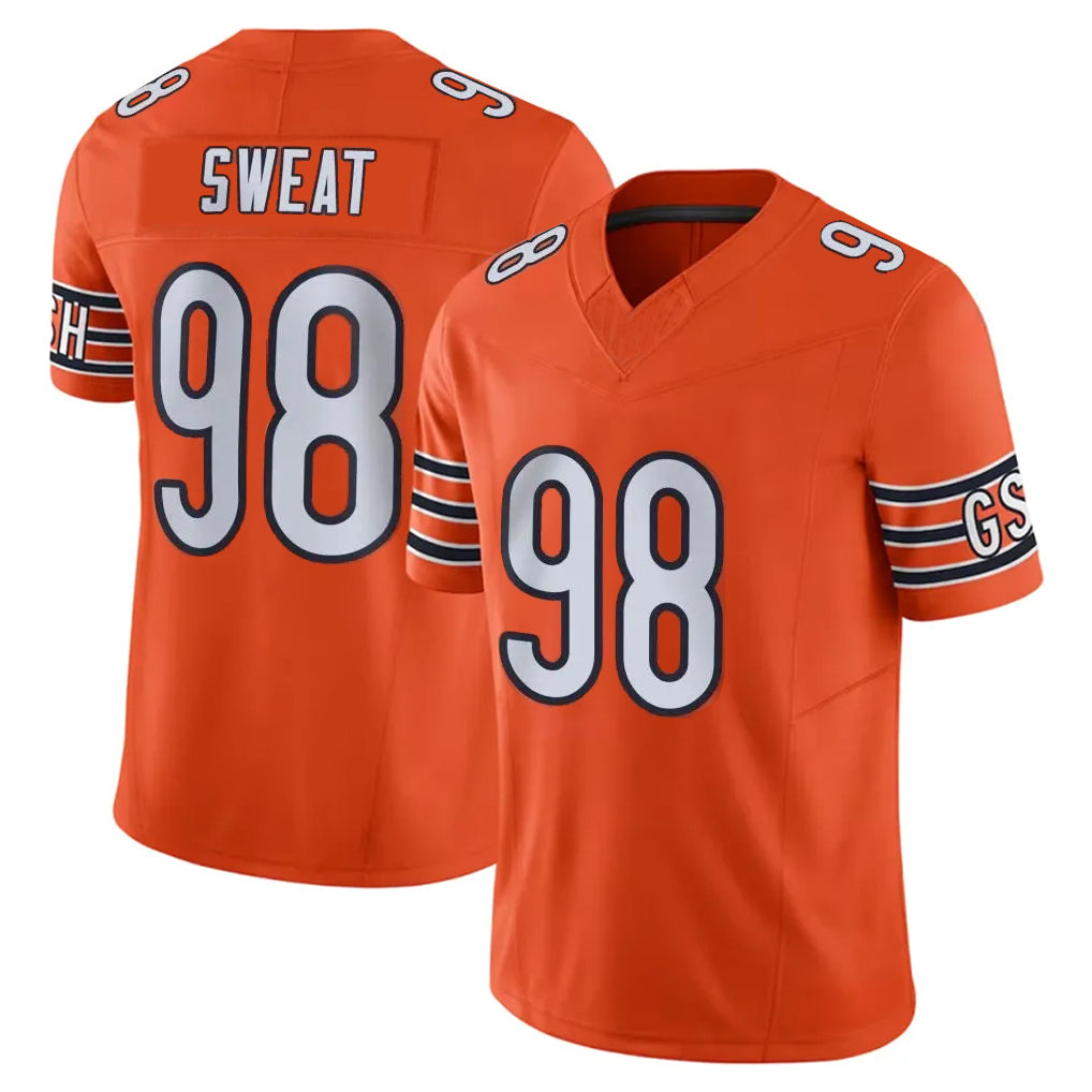 Kooe C.Bears #98 Montez Sweat Player Orange Vapor F.U.S.E. Limited Home Game Stitched Jerseys