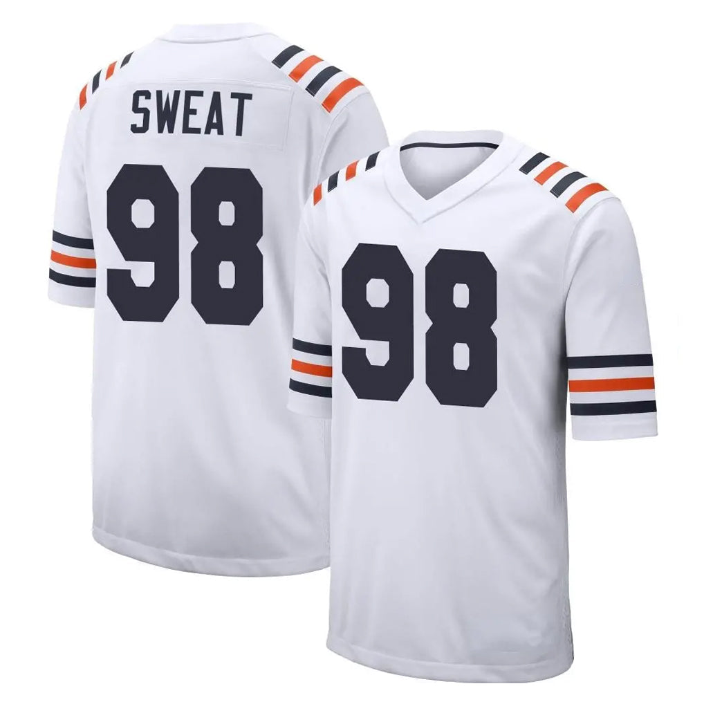 Kooe C.Bears #98 Montez Sweat Player White Classic Home Game Stitched Jerseys