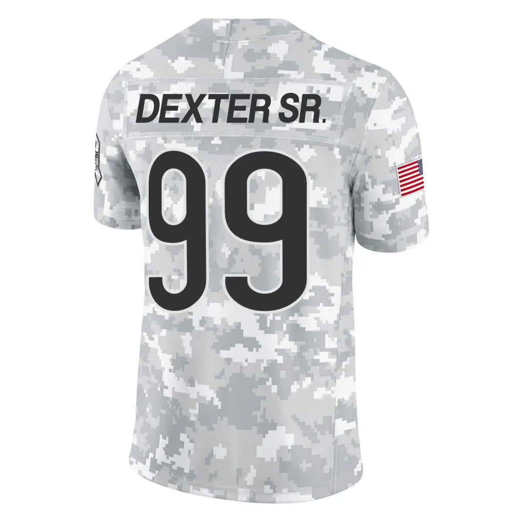 Kooe C.Bears #99 Gervon Dexter Sr. Player Arctic Camo Salute to Service Limited Stitched Jerseys