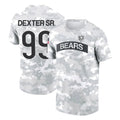 Kooe C.Bears #99 Gervon Dexter Sr. Player Arctic Camo Salute to Service Performance T-Shirt Limited Stitched Jerseys