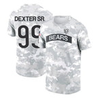 Kooe C.Bears #99 Gervon Dexter Sr. Player Arctic Camo Salute to Service Performance T-Shirt Limited Stitched Jerseys