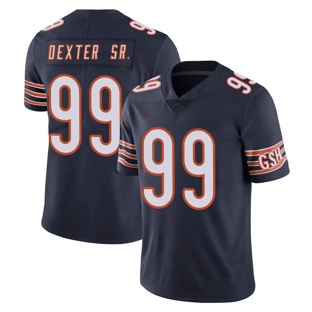 Kooe C.Bears #99 Gervon Dexter Sr. Player Navy Vapor Untouchable Limited Home Game Stitched Jerseys