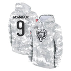 Kooe C.Bears #9 Jim McMahon Player Arctic Camo Salute to Service Pullover Hoodies Limited Stitched Jerseys